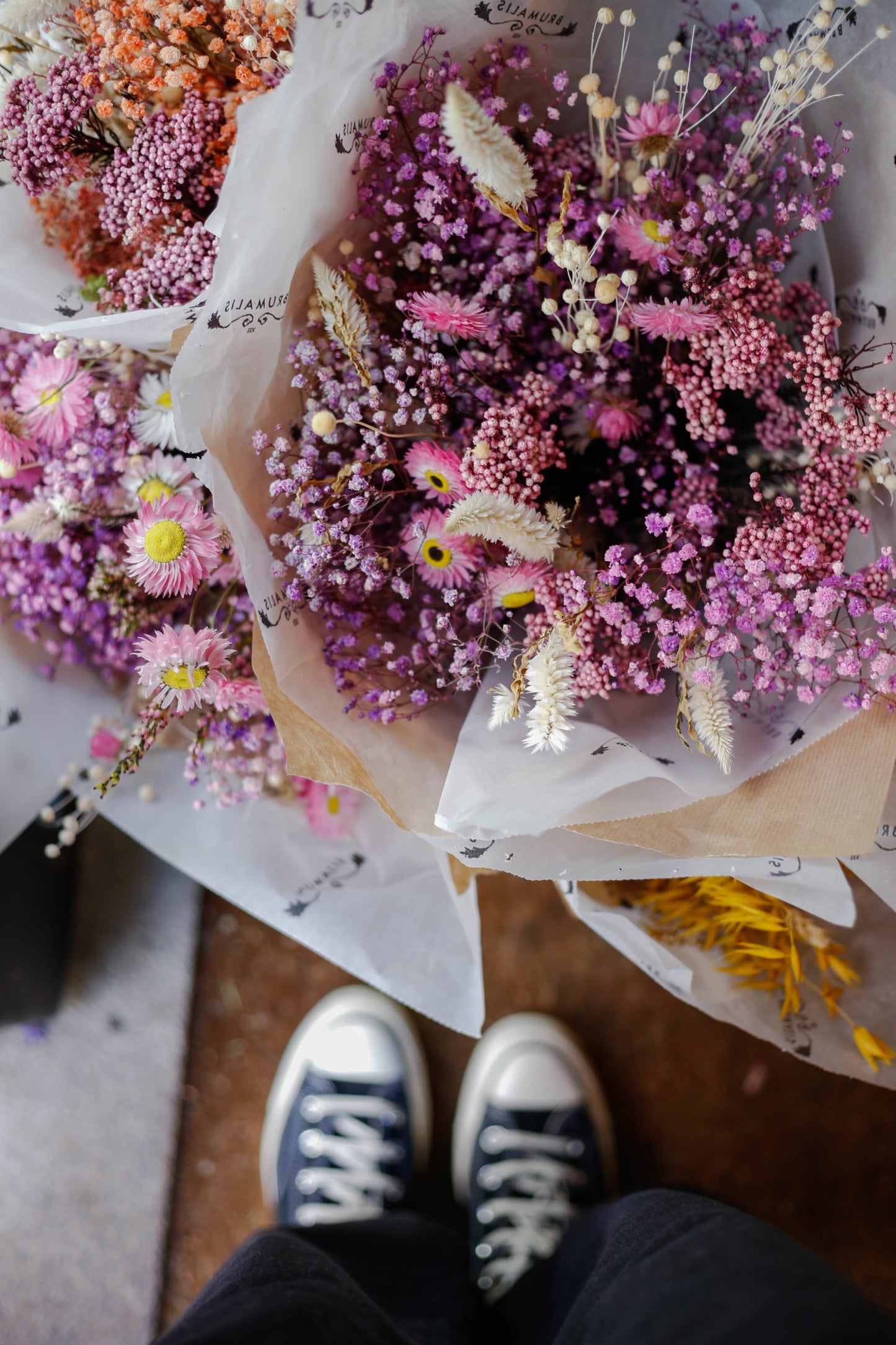 Ramo de flores preservadas fucsia - Envío nacional