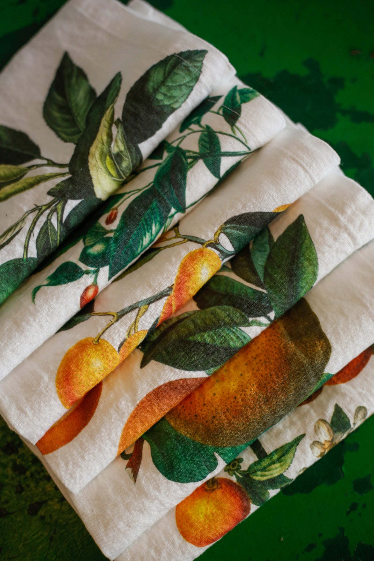 Servilletas de lino Print Citrus - Pack de 6