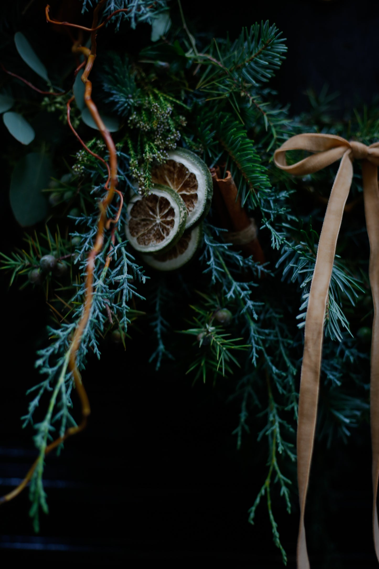 Corona de Navidad herbal