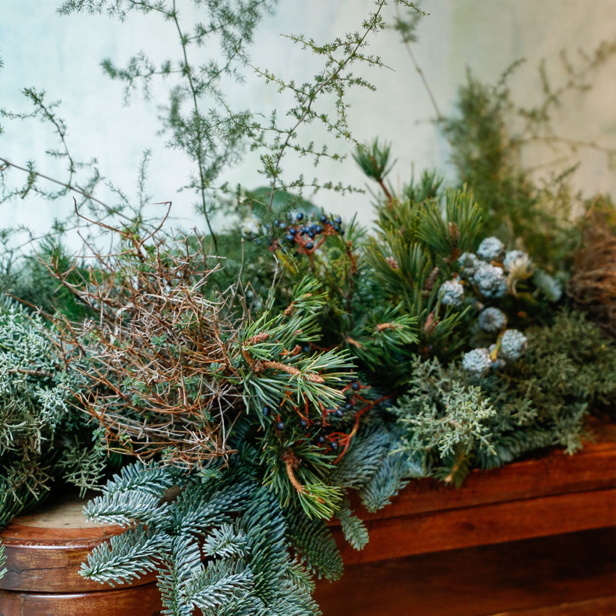 Guirnaldas de Navidad naturales