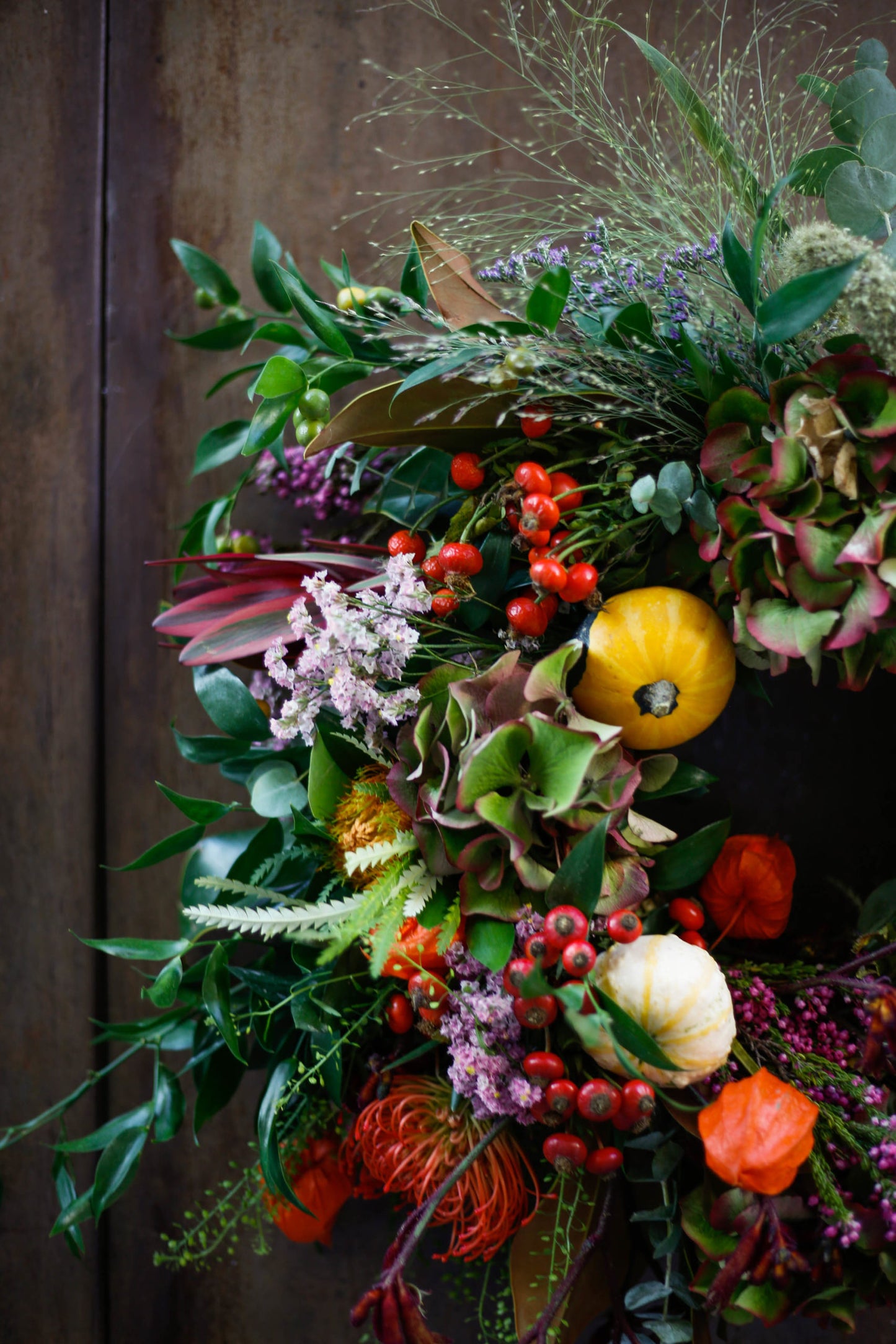 Corona de flores otoñal DELUXE