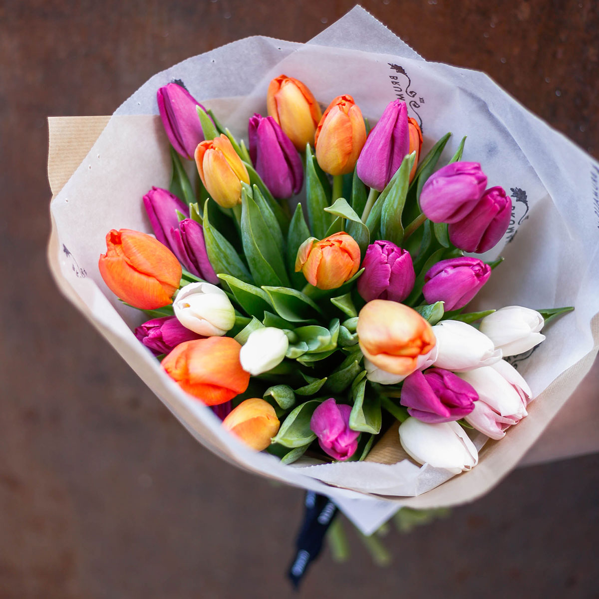 Ramo de tulipanes mix de 3 colores