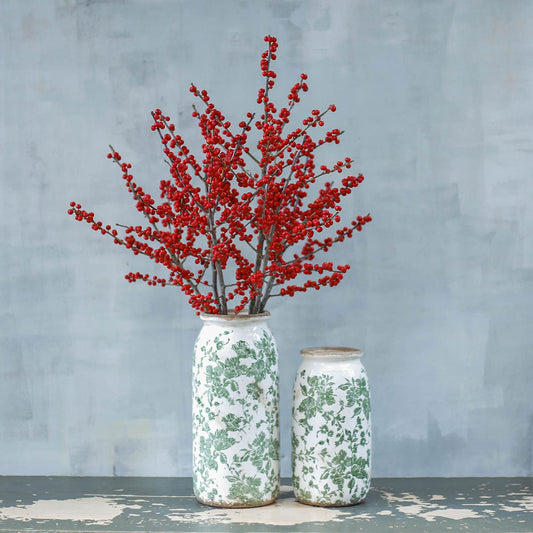 Ilex en jarrón print verde