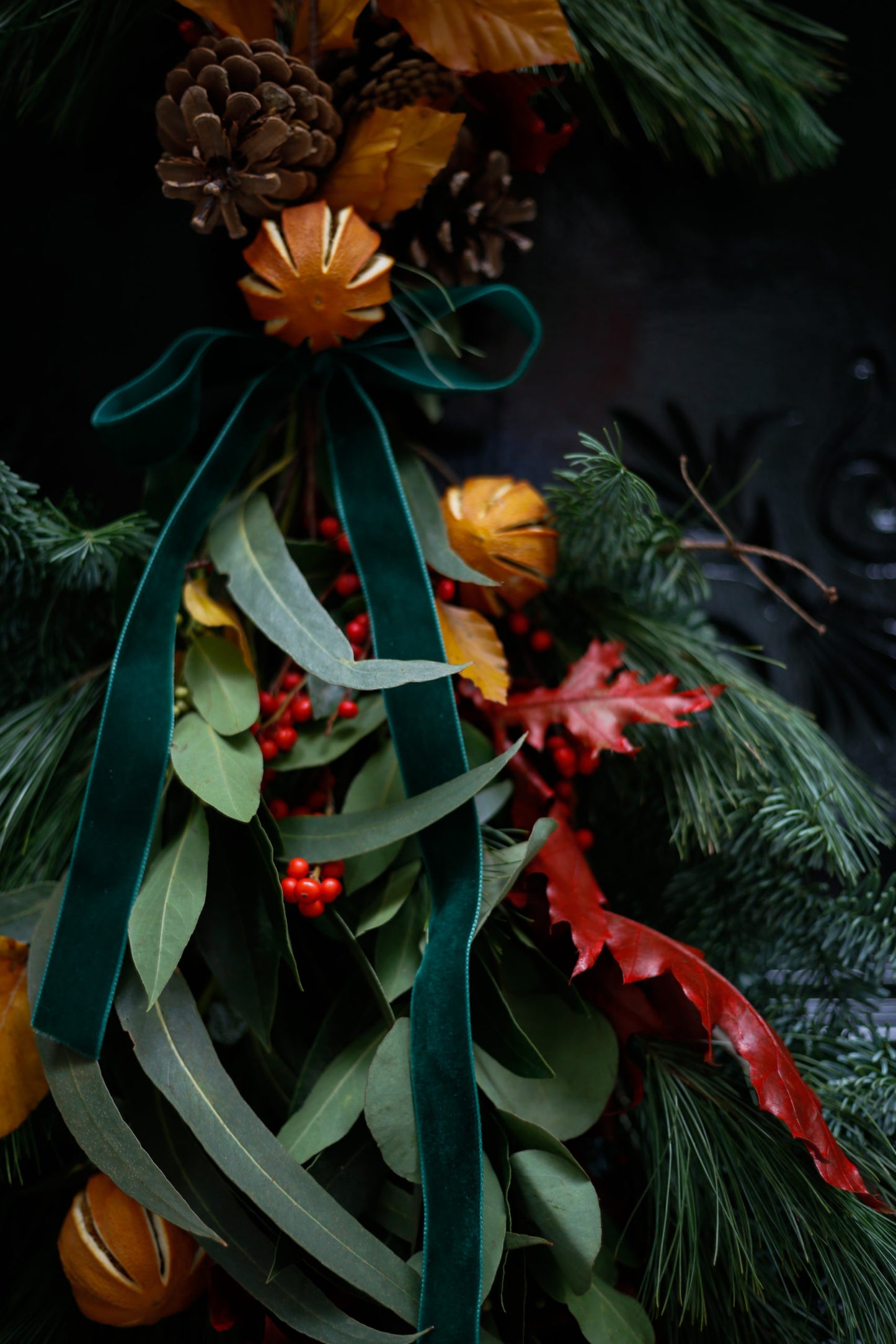 Ramo de Navidad para la puerta