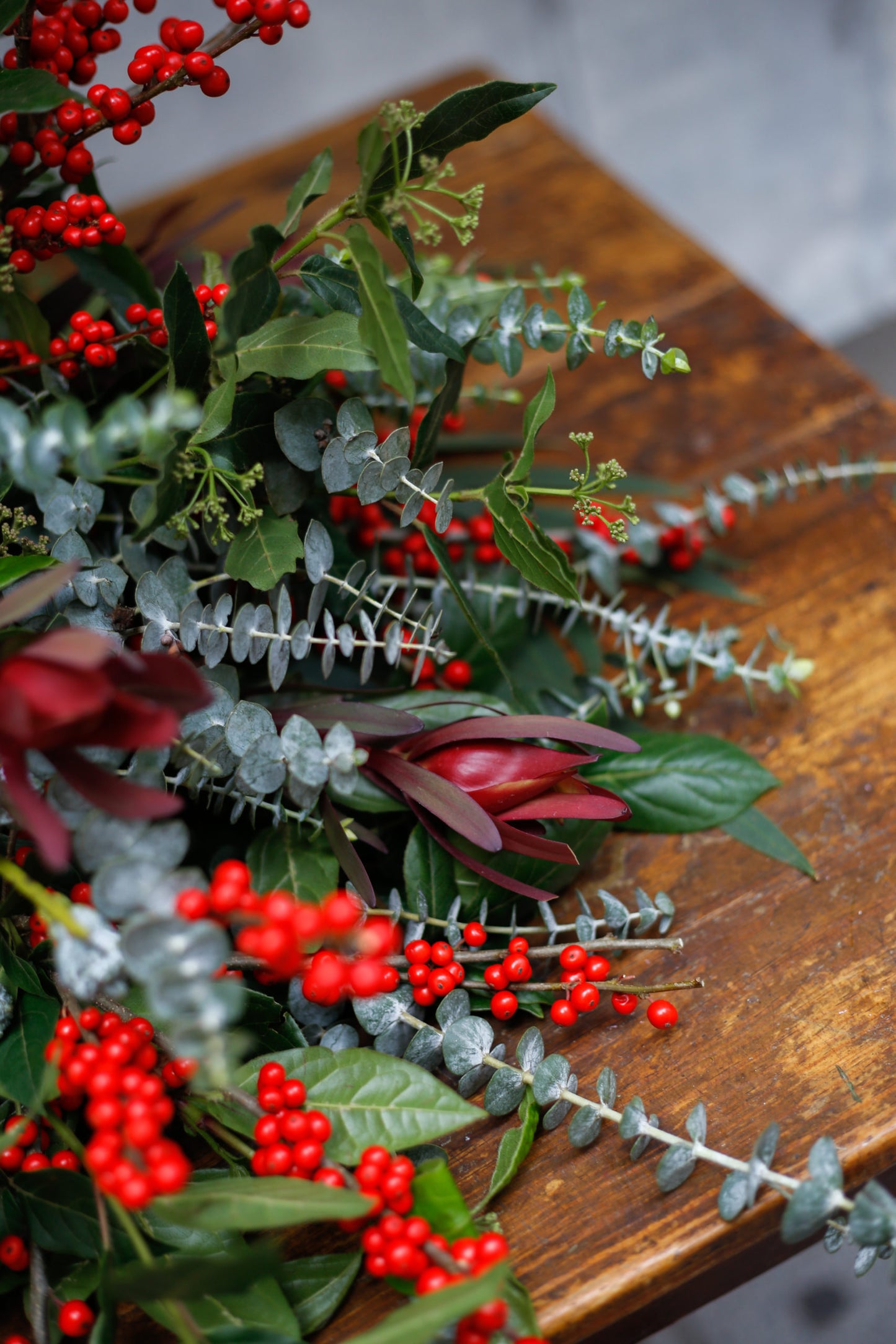 Ramo de verdes navideño