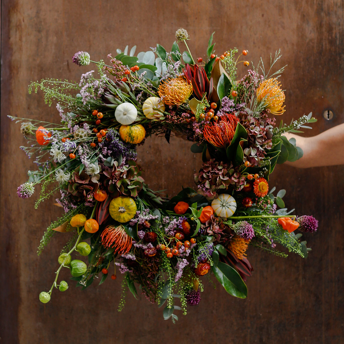 Corona de flores otoñal DELUXE