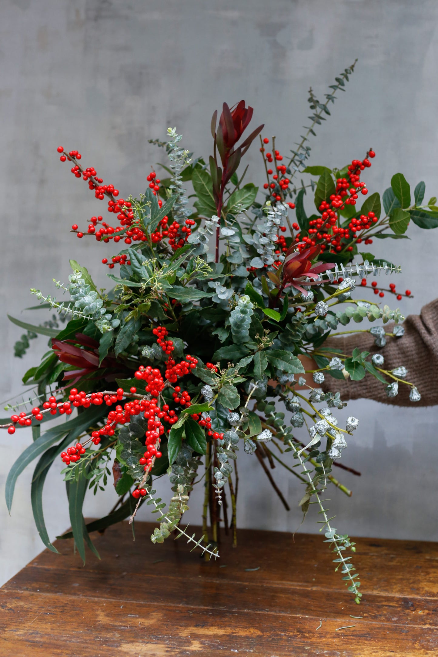 Ramo de verdes navideño