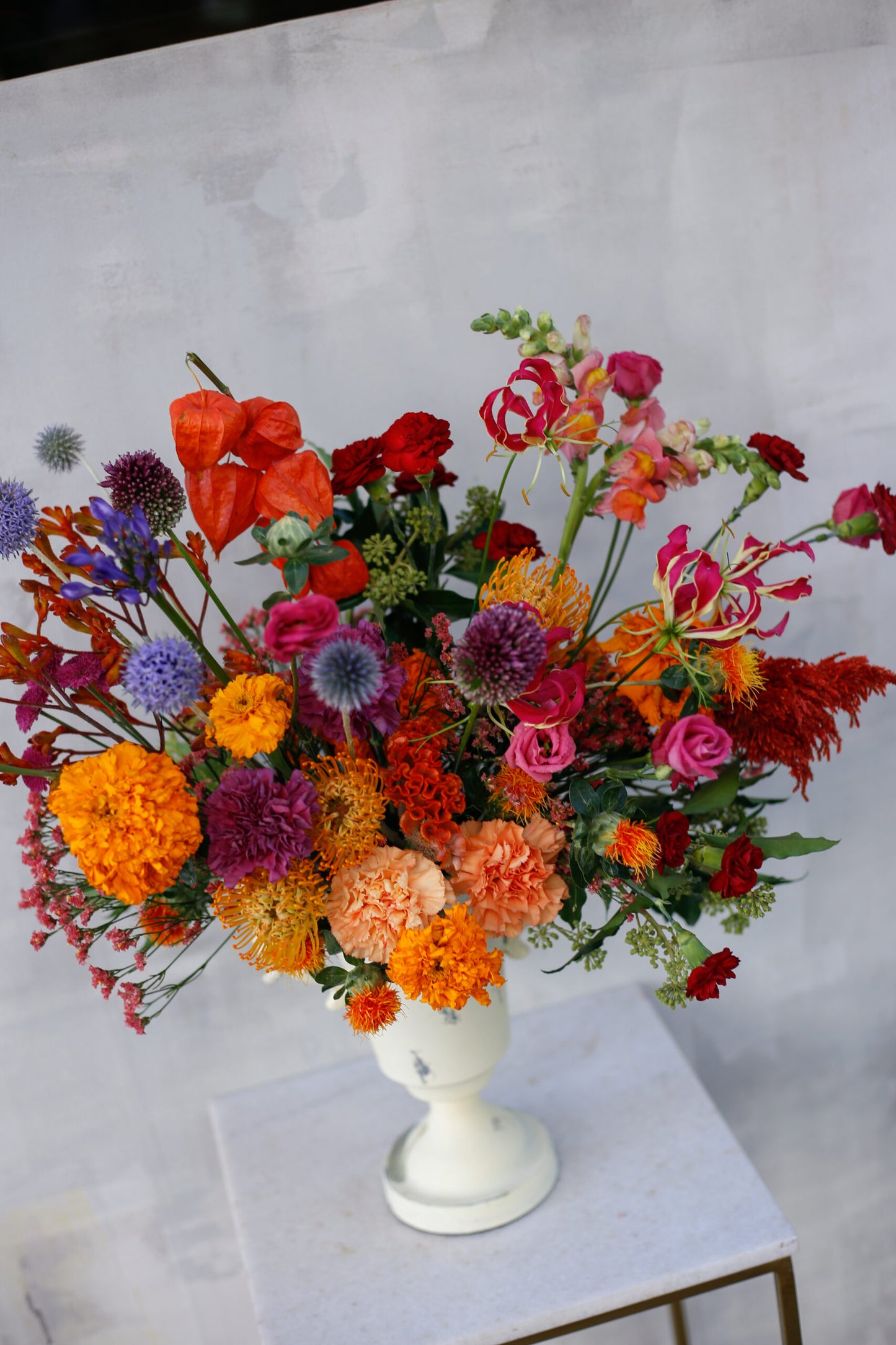 Arreglo de flores otoñal DELUXE en copa