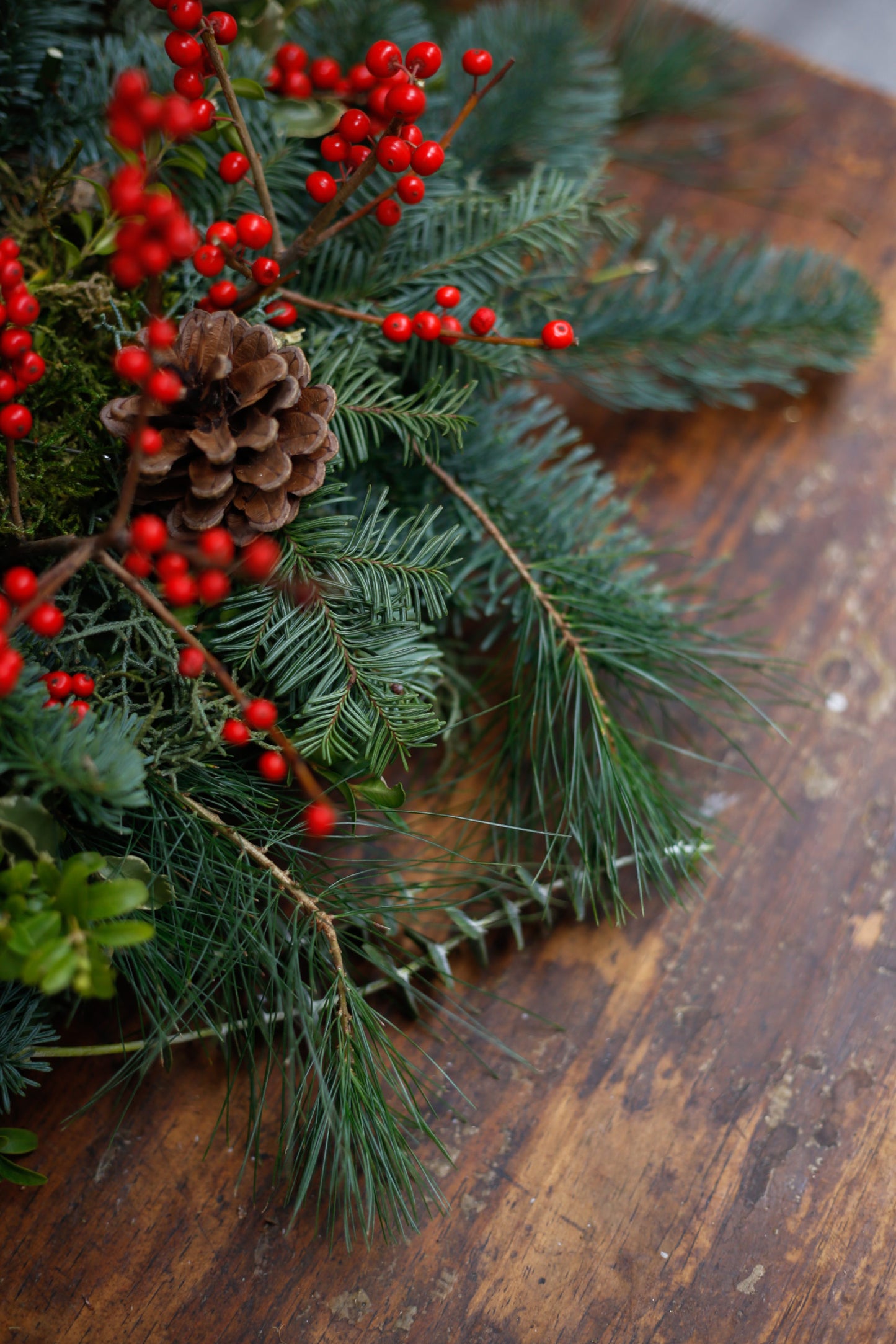 Ramo de verdes navideño