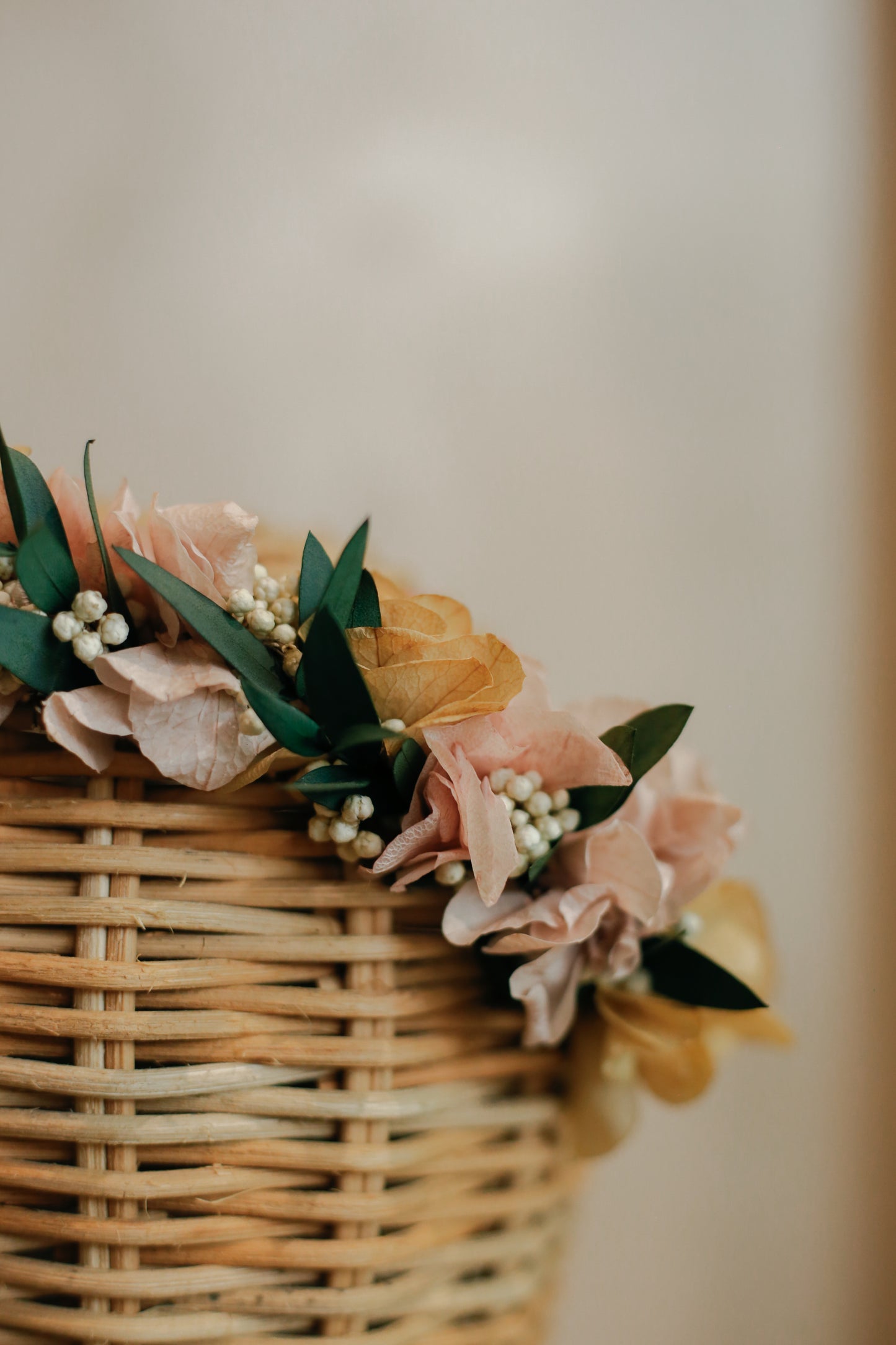 Corona de Comunión · Flores preservadas