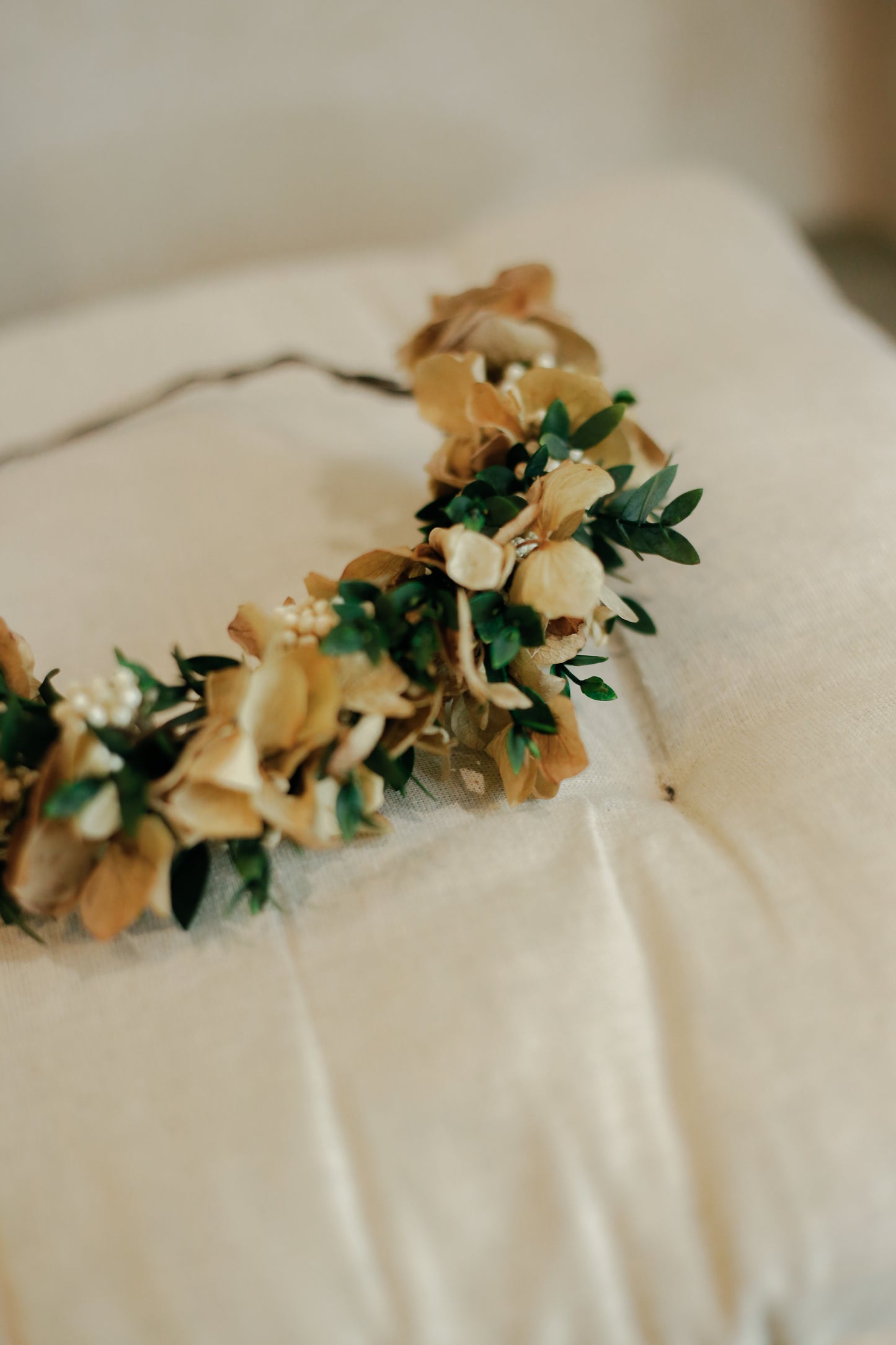 Corona de Comunión · Flores preservadas
