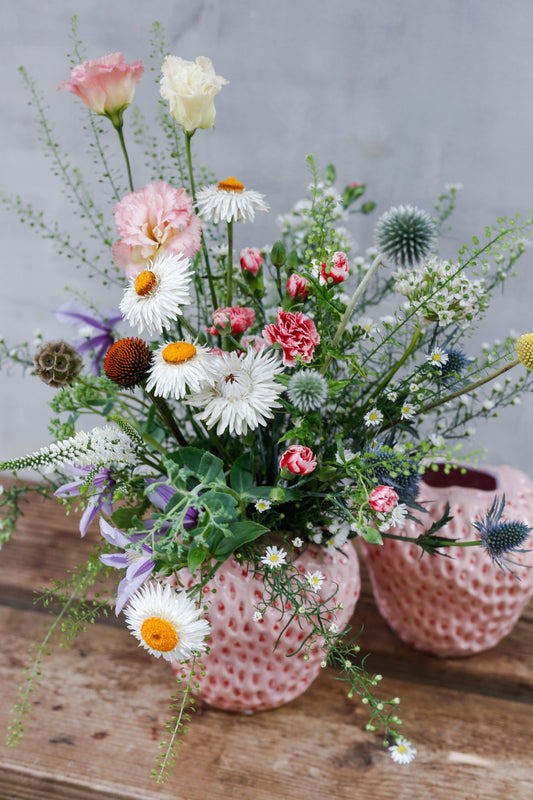 Flores de Temporada en Jarrón fresa