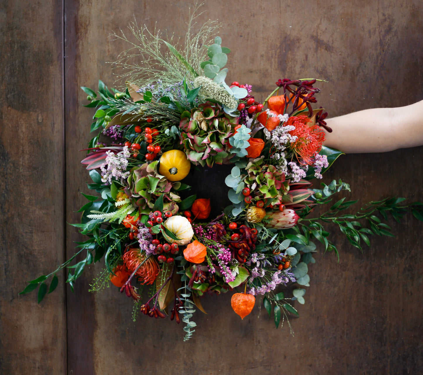 Corona de flores otoñal DELUXE