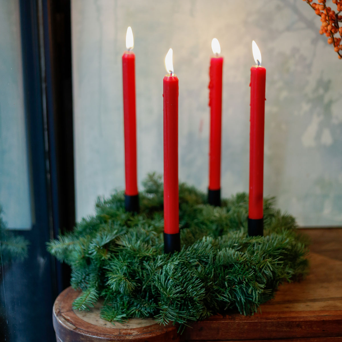 Corona de adviento · Pinsapo natural