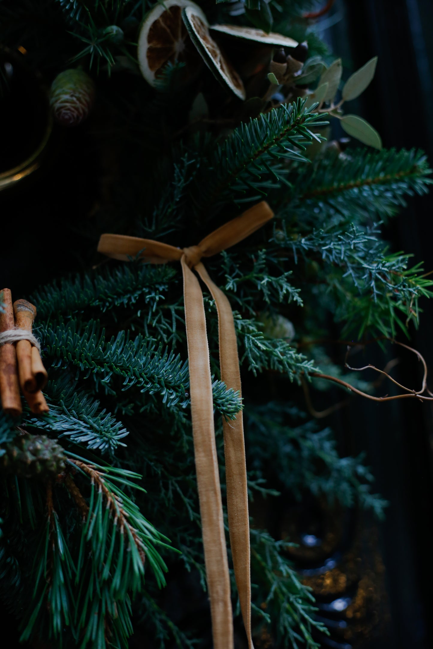 Corona de Navidad herbal