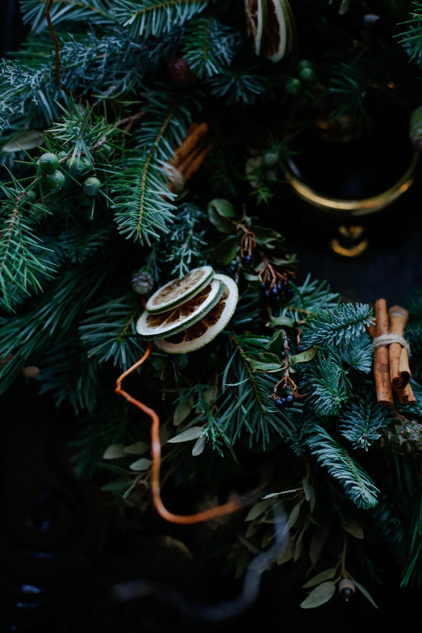 Corona de Navidad herbal