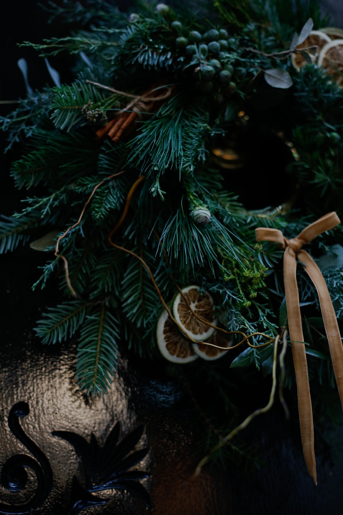 Corona de Navidad herbal