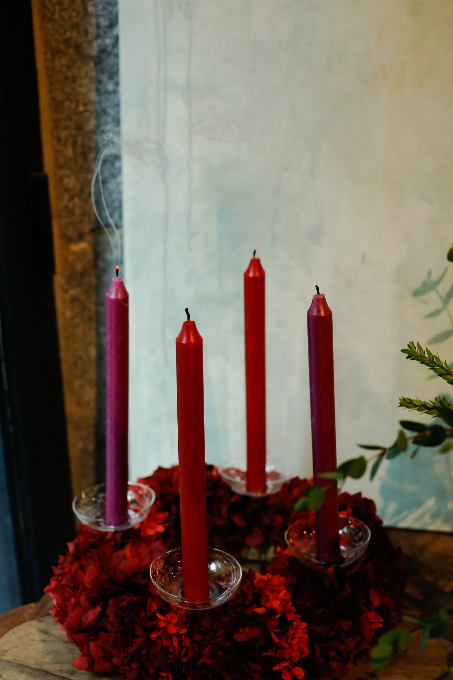 Corona de adviento preservada