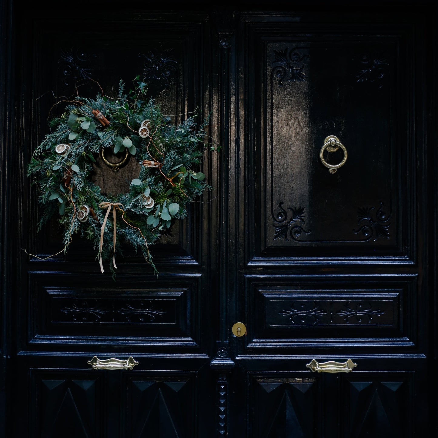 Corona de Navidad herbal