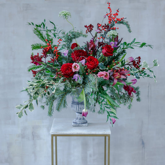 Arreglo de flores navideñas Deluxe