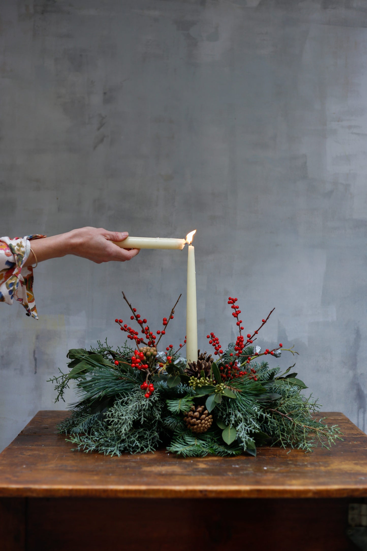 Centro de mesa de Navidad clásico