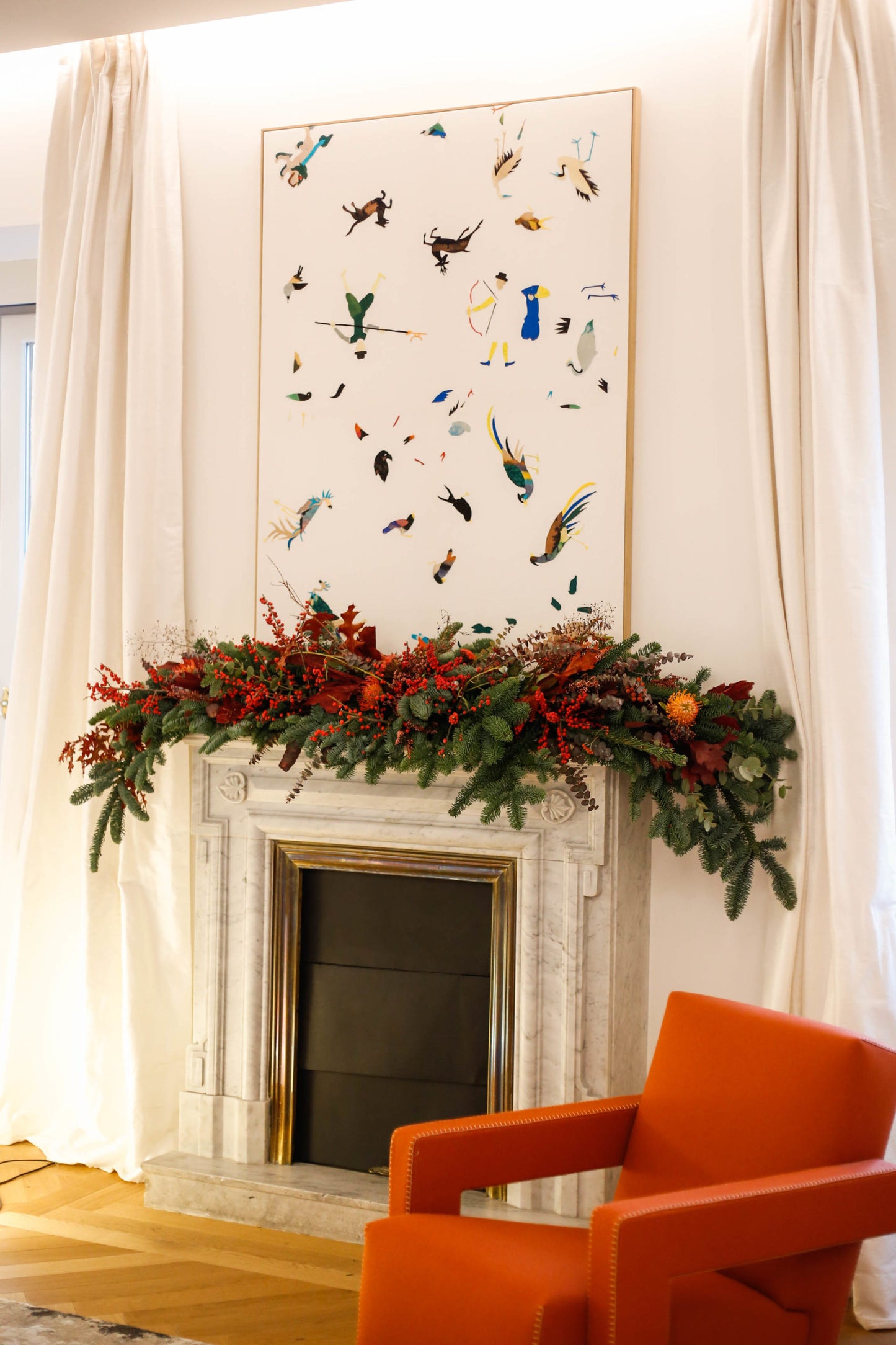 Guirnalda de Navidad clásica por metro