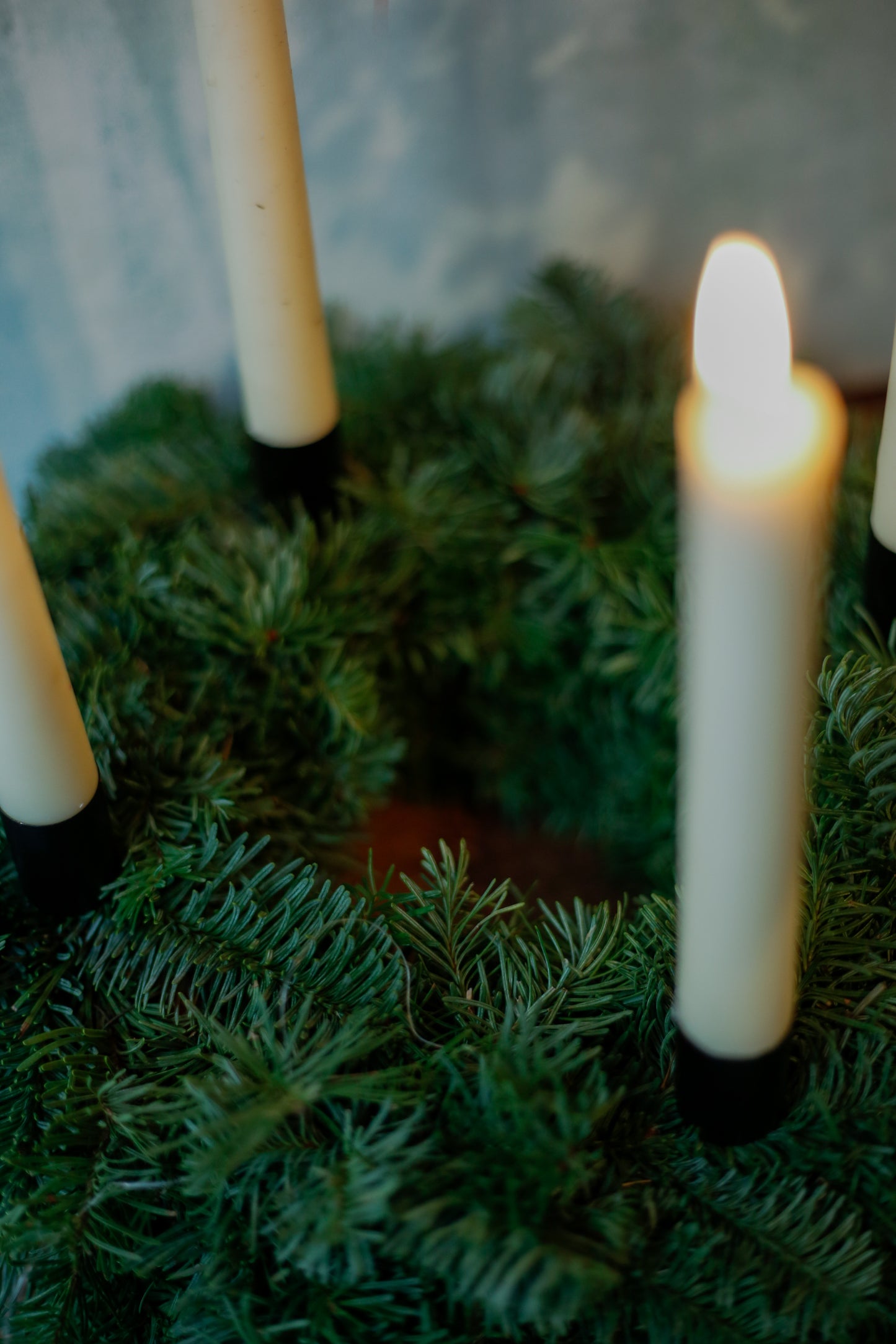 Corona de adviento · Pinsapo natural