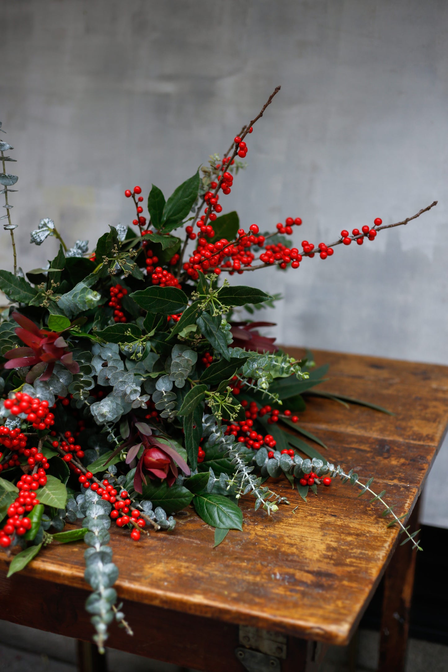 Ramo de verdes navideño
